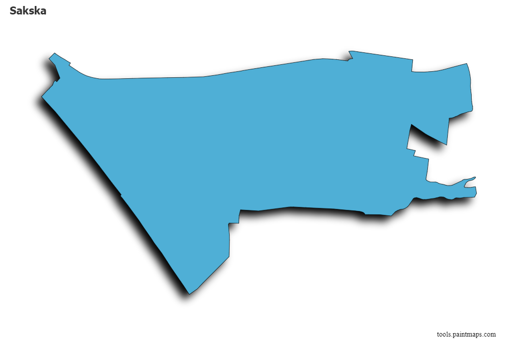 Sakska map with 3d shadow effect