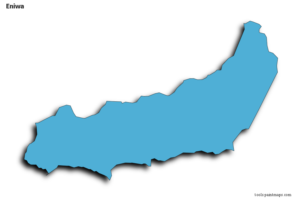 3D gölge efektli Eniwa haritası
