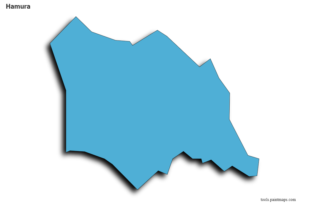 Mapa de Hamura con efecto de sombra 3D