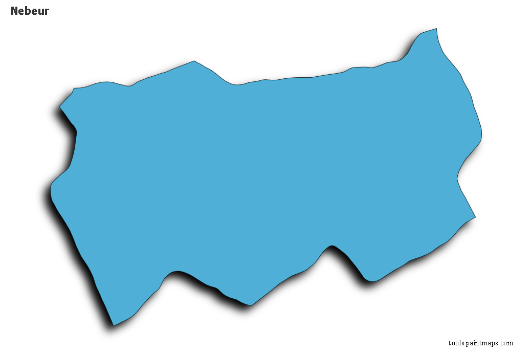 Mapa de Nebeur con efecto de sombra 3D