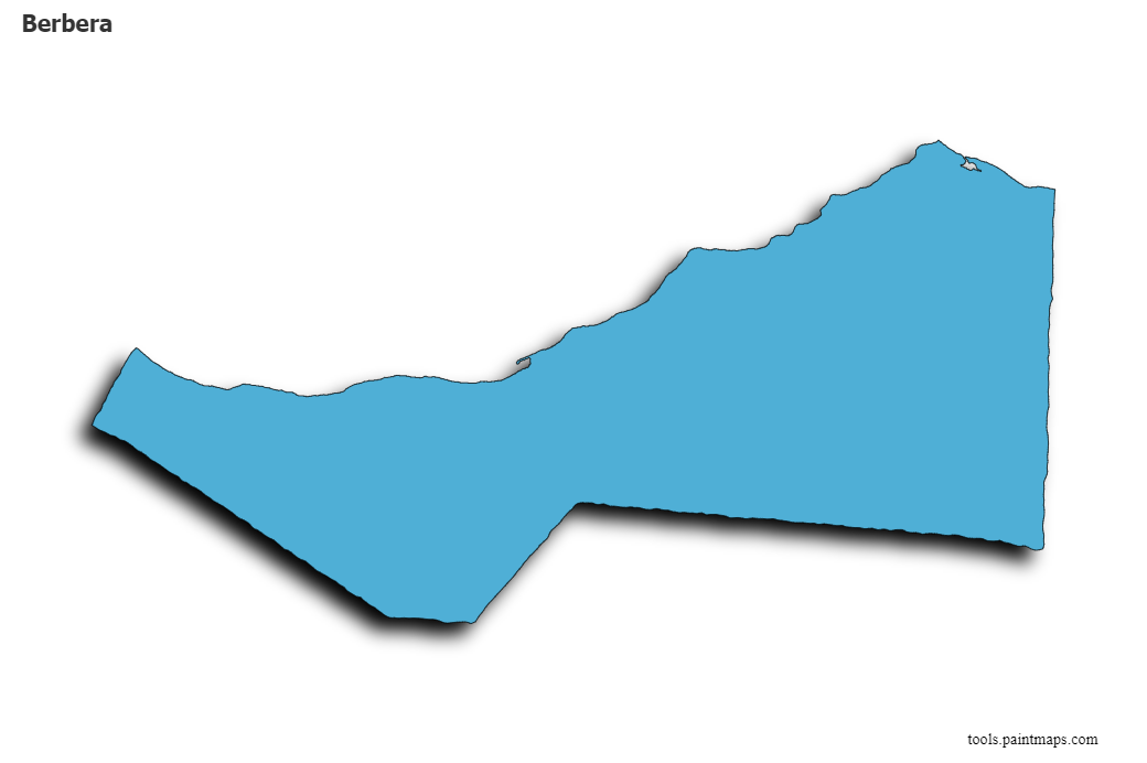 Berbera map with 3d shadow effect