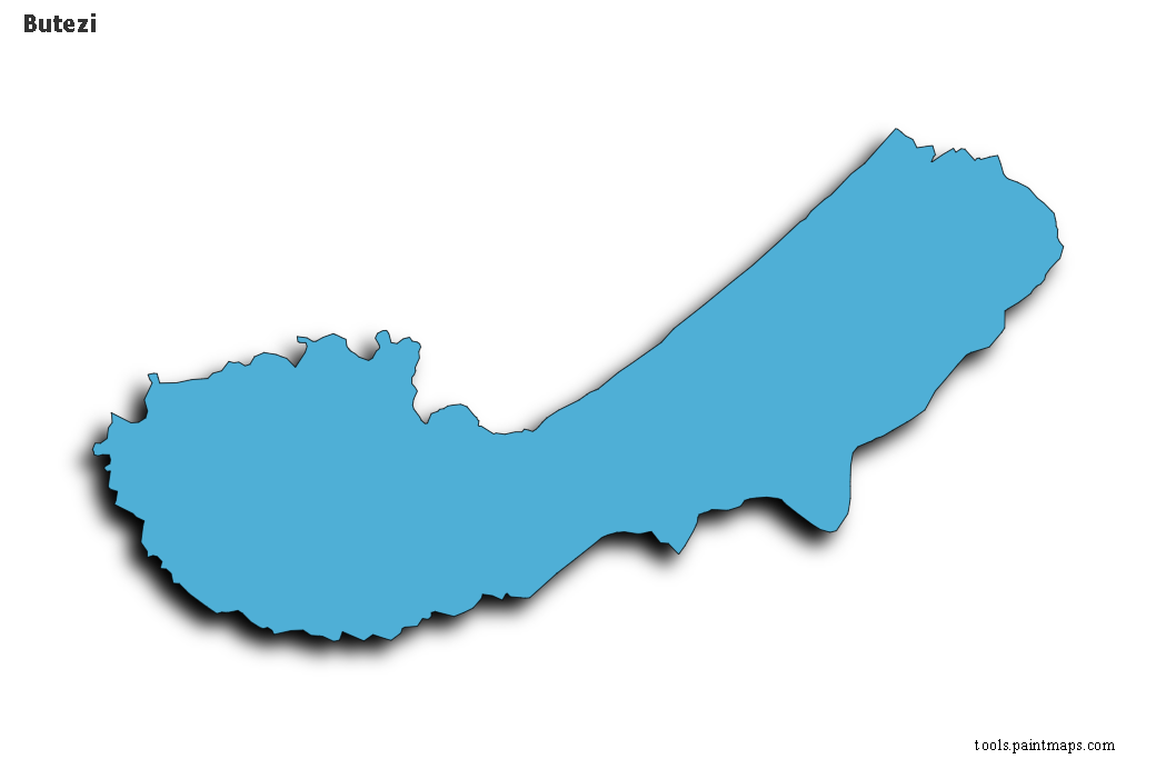 Mapa de Butezi con efecto de sombra 3D