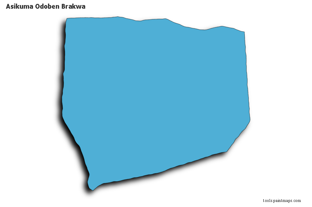 Asikuma Odoben Brakwa map with 3d shadow effect