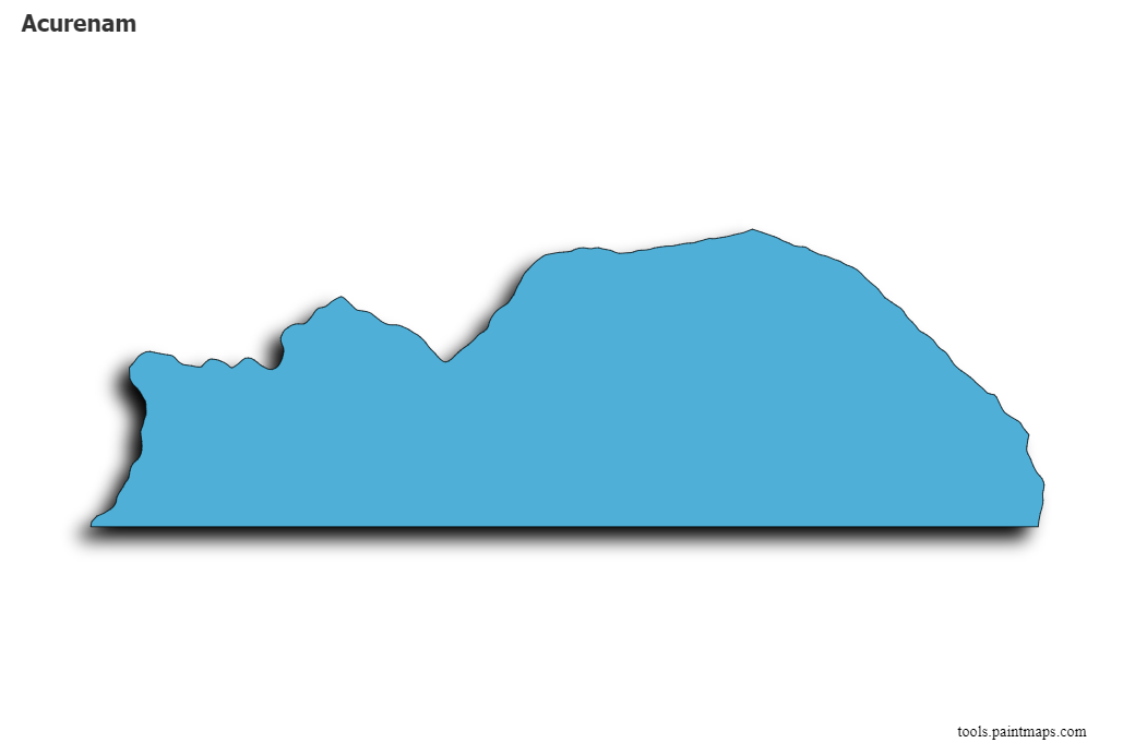 Acurenam map with 3d shadow effect