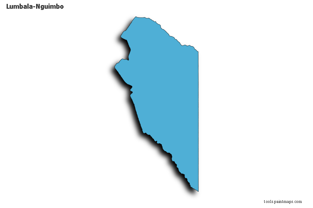 Lumbala-Nguimbo map with 3d shadow effect