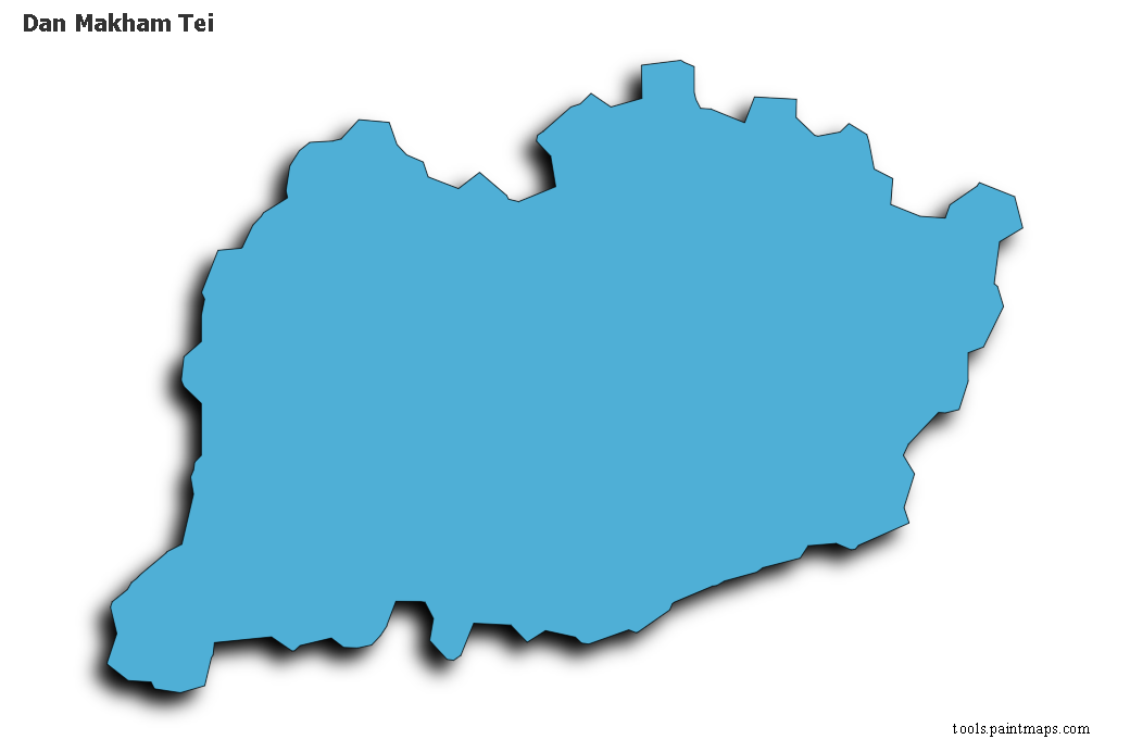 Mapa de Dan Makham Tei con efecto de sombra 3D