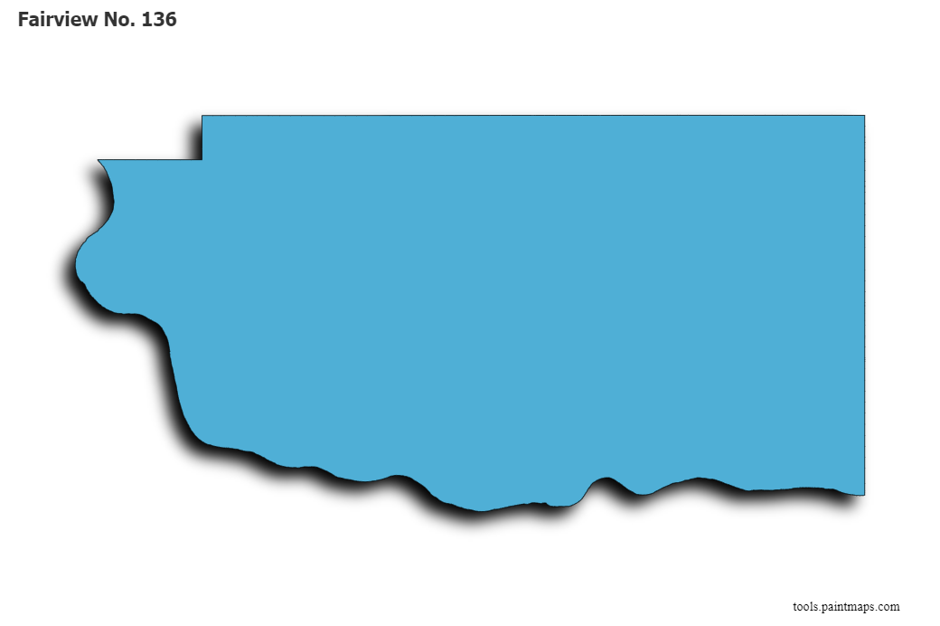 3D gölge efektli Fairview No. 136 haritası