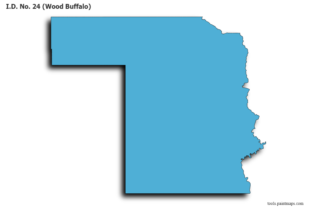 I.D. No. 24 (Wood Buffalo) map with 3d shadow effect