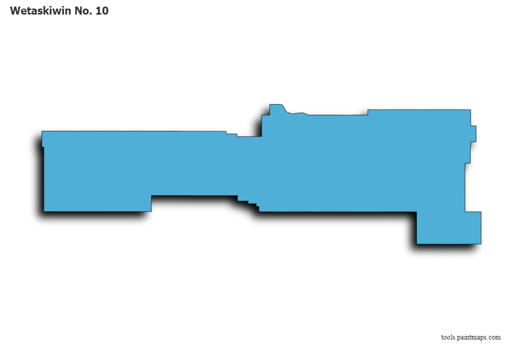 Wetaskiwin No. 10 map with 3d shadow effect