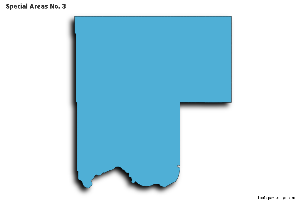 Mapa de Special Areas No. 3 con efecto de sombra 3D