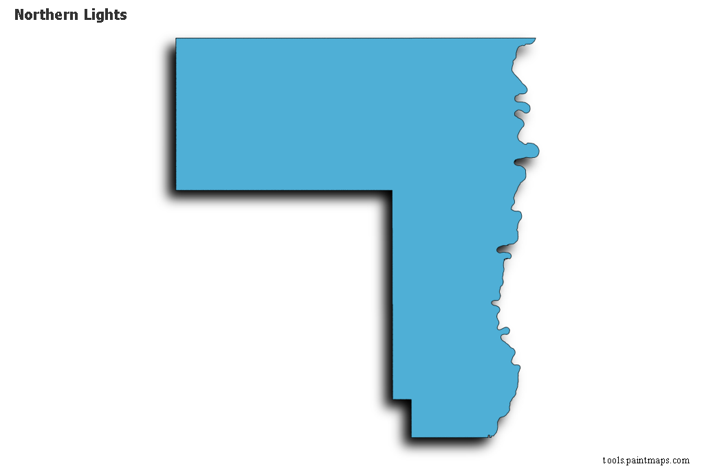 Mapa de Northern Lights con efecto de sombra 3D