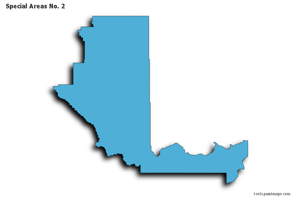 3D gölge efektli Special Areas No. 2 haritası