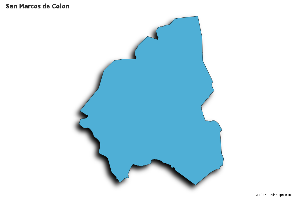 San Marcos de Colón map with 3d shadow effect