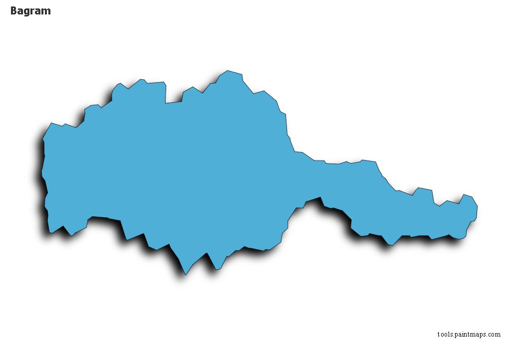 Mapa de Bagram con efecto de sombra 3D