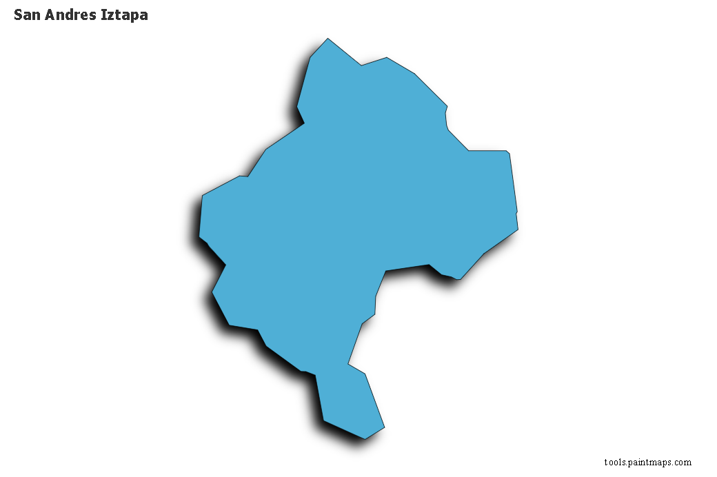 Mapa de San Andres Iztapa con efecto de sombra 3D