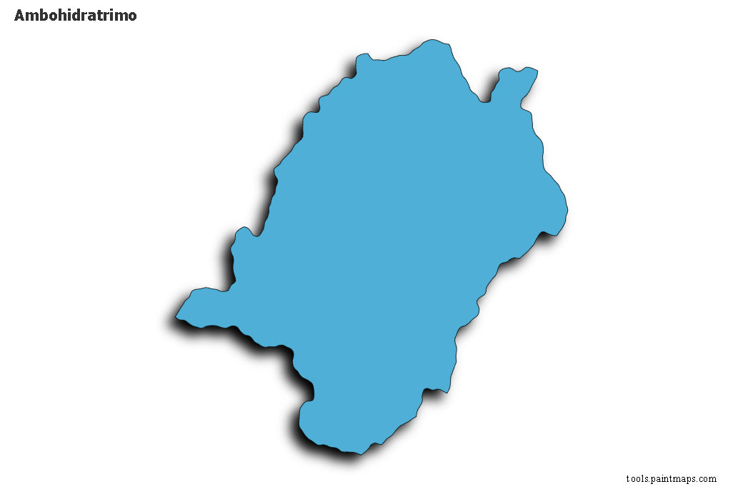 Mapa de Ambohidratrimo con efecto de sombra 3D