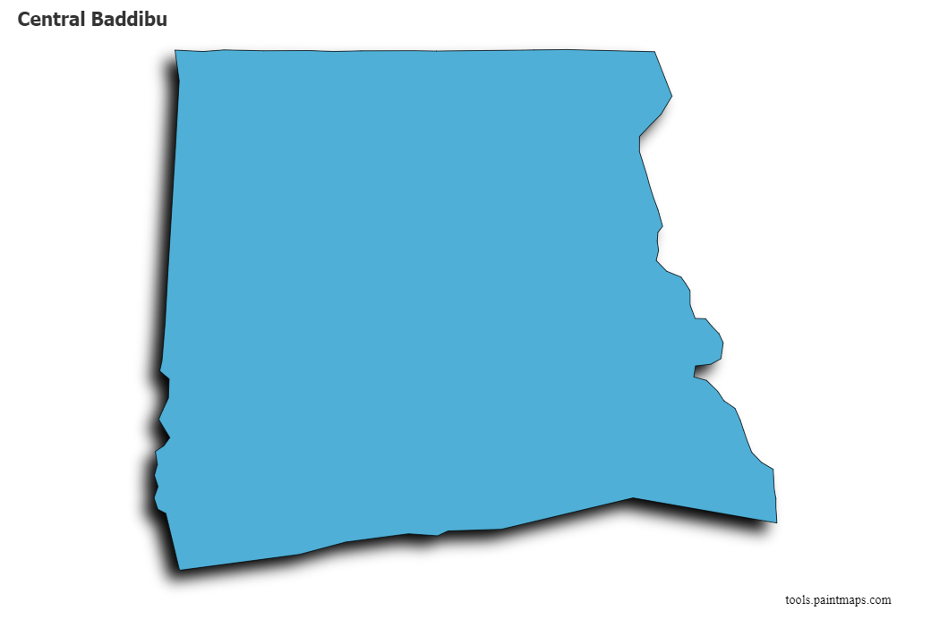 3D gölge efektli Central Baddibu haritası