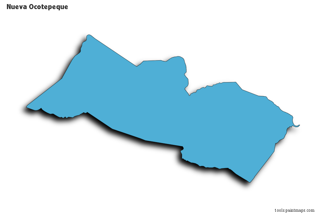 Mapa de Nueva Ocotepeque con efecto de sombra 3D