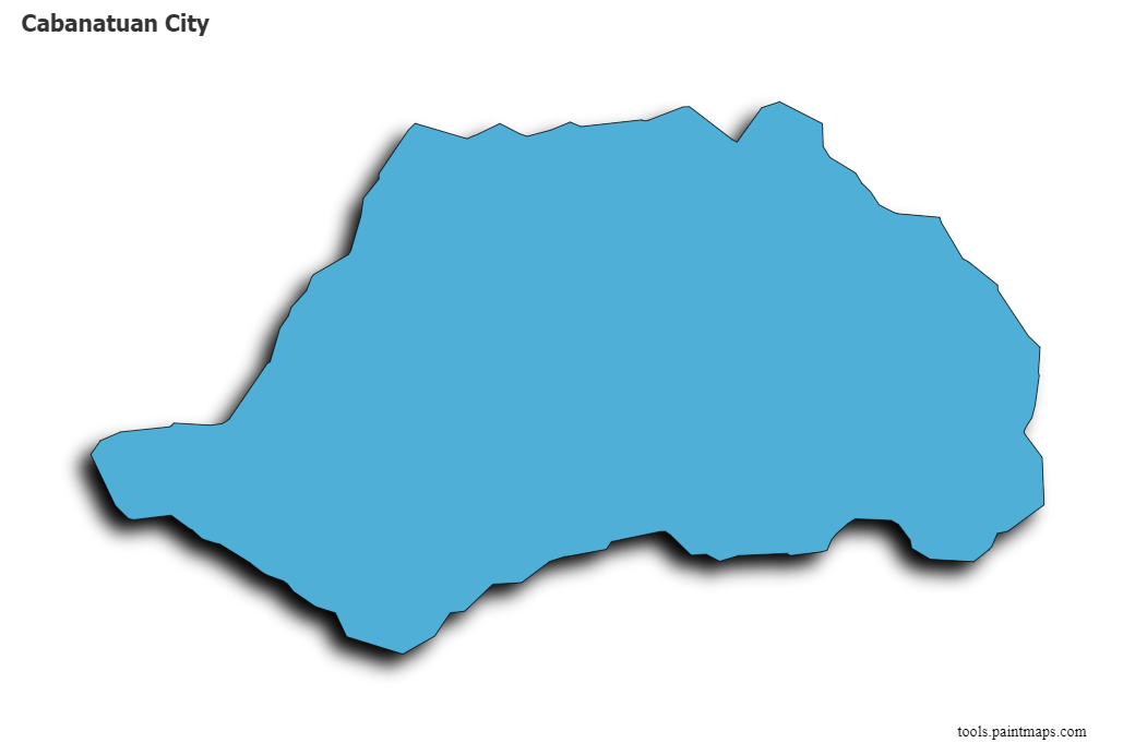 3D gölge efektli Cabanatuan haritası
