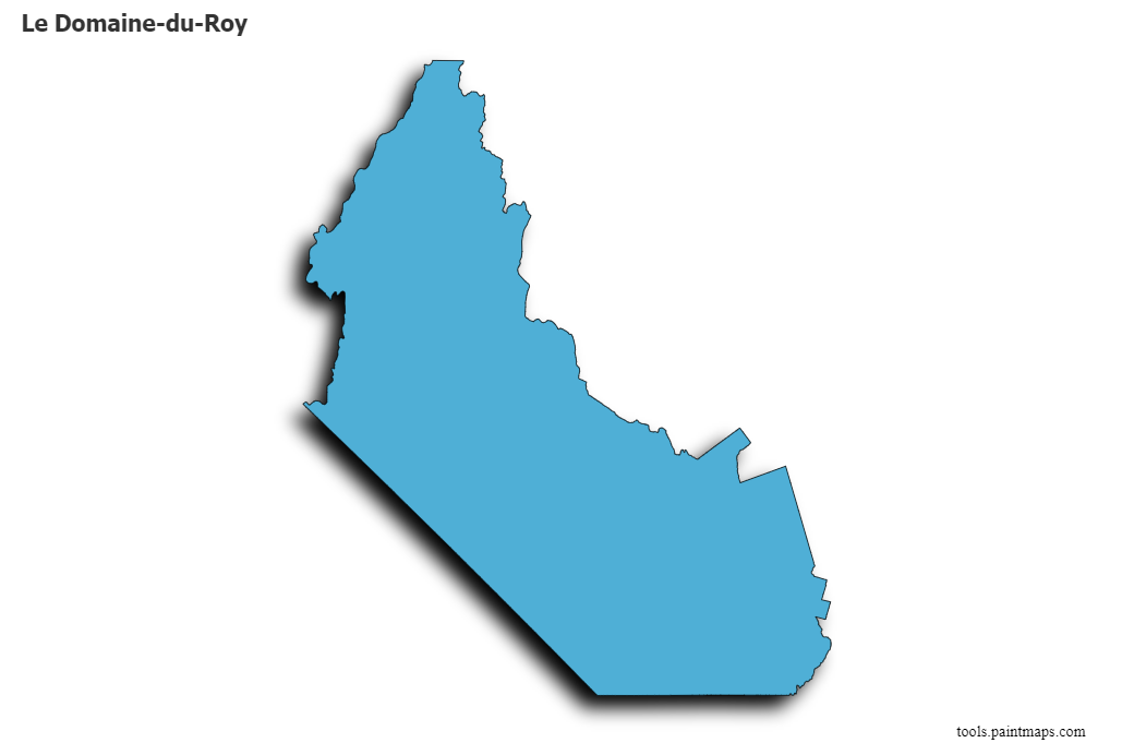 3D gölge efektli Le Domaine-du-Roy haritası