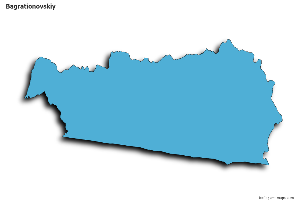 Bagrationovskiy map with 3d shadow effect