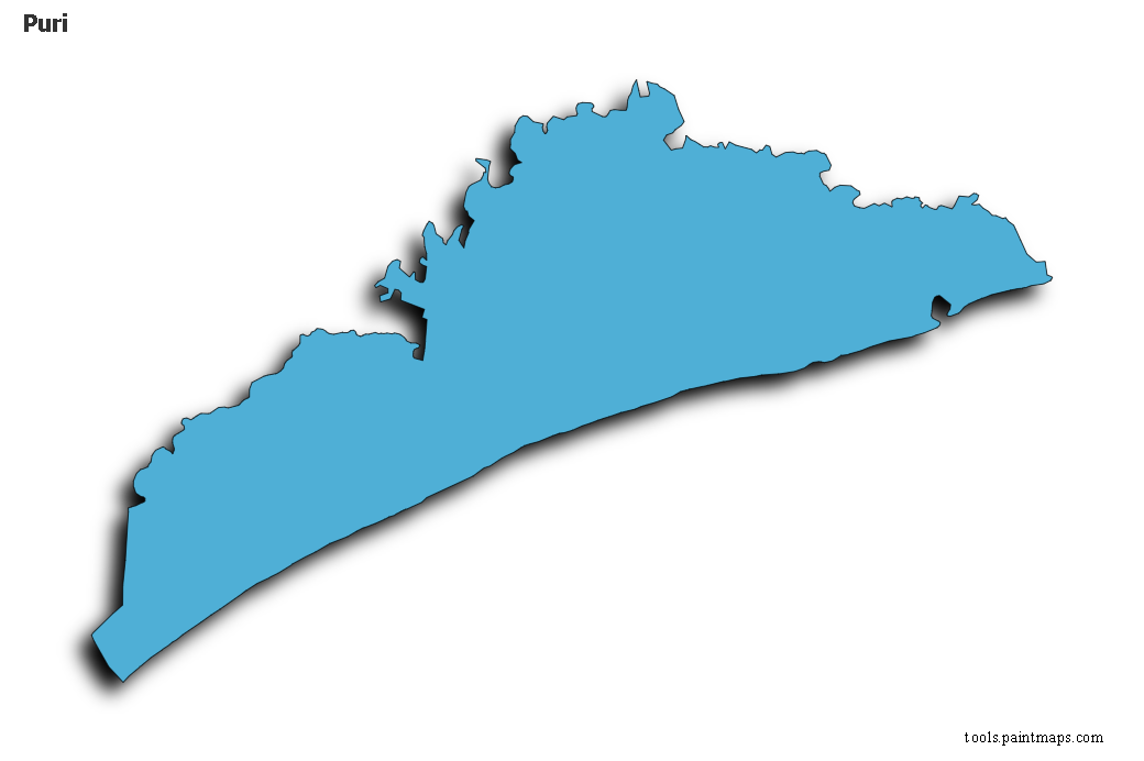Mapa de Puri con efecto de sombra 3D