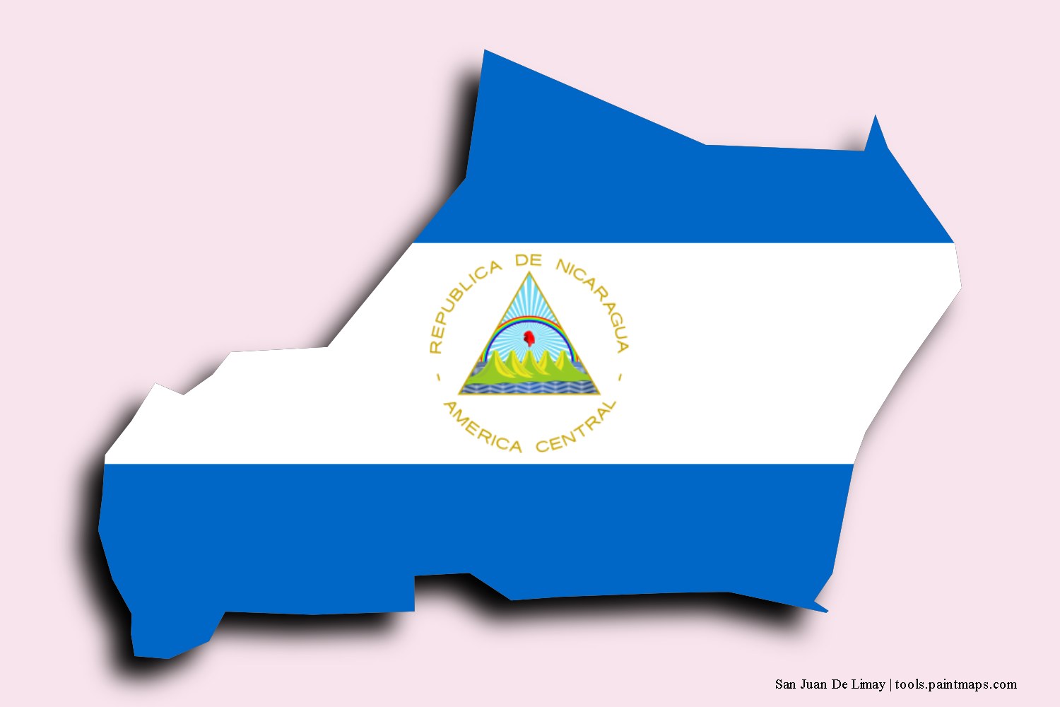 Mapa de la bandera de San Juan De Limay con efecto de sombra 3D