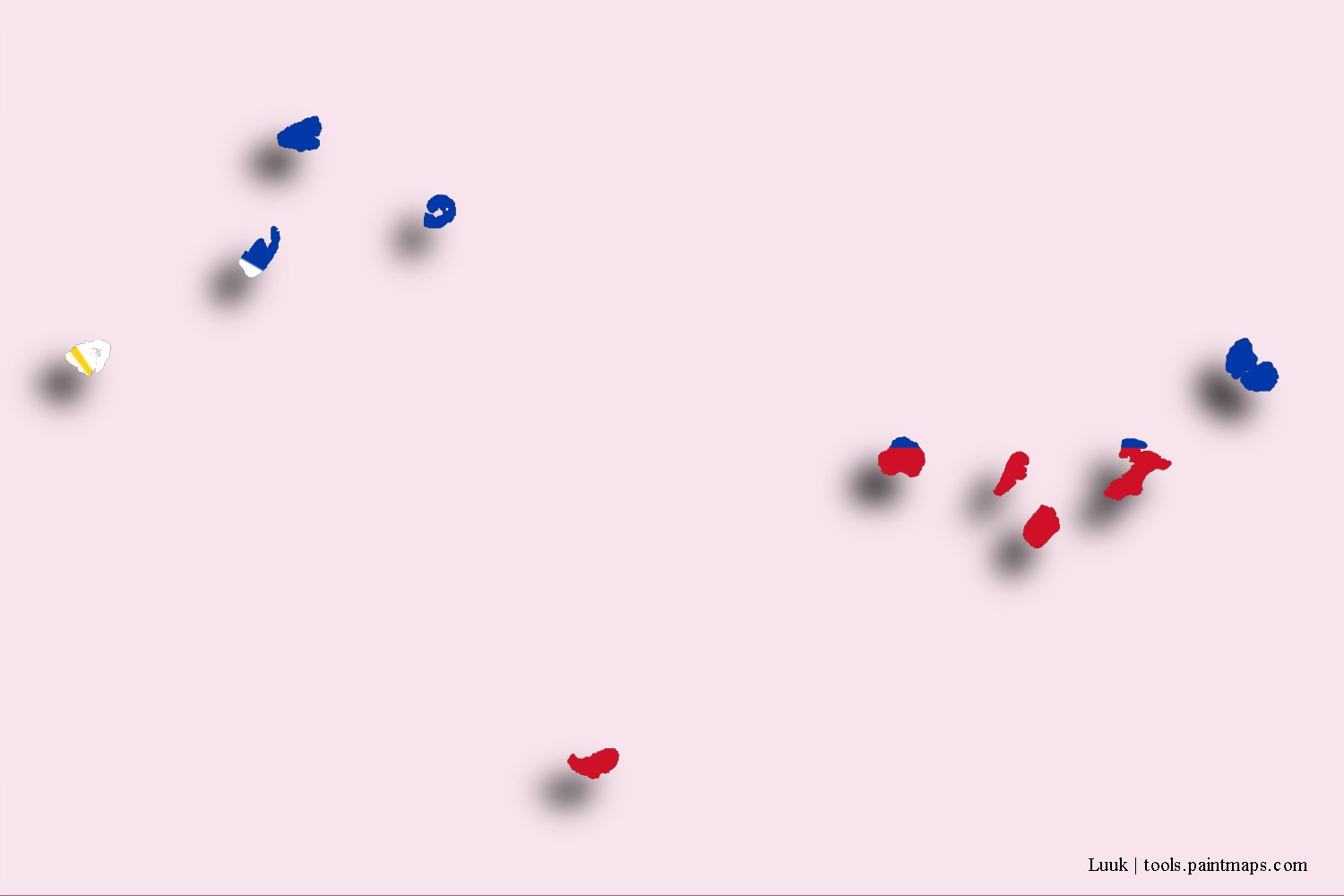 Mapa de la bandera de Luuk con efecto de sombra 3D