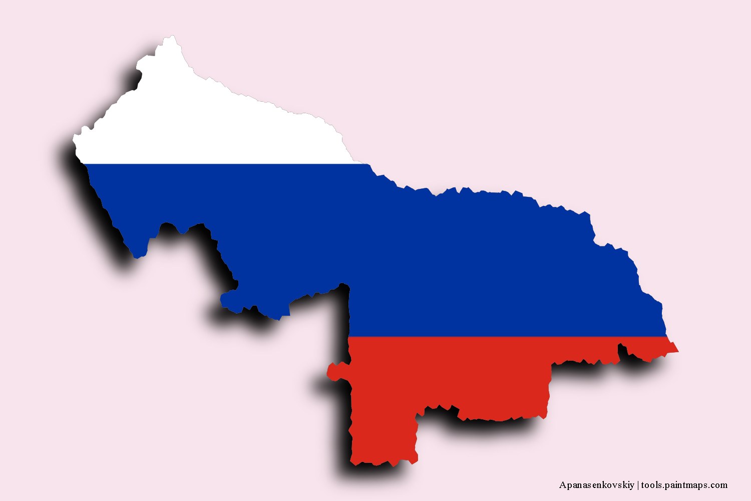 flag map of Apanasenkovskiy with 3D shadow effect