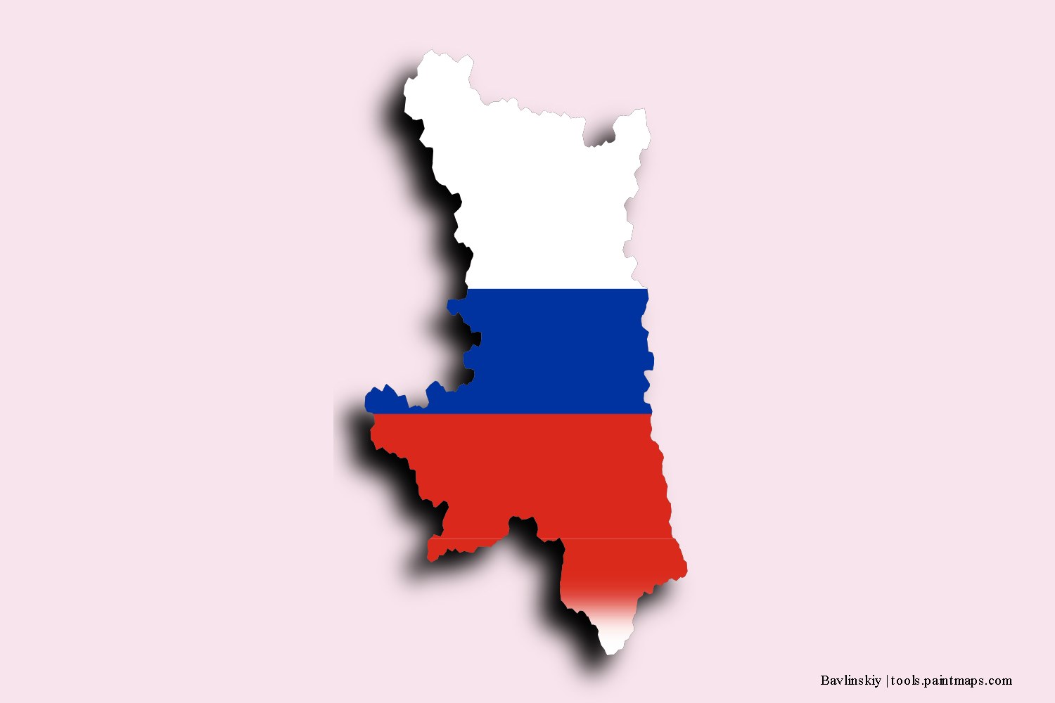 flag map of Bavlinskiy with 3D shadow effect