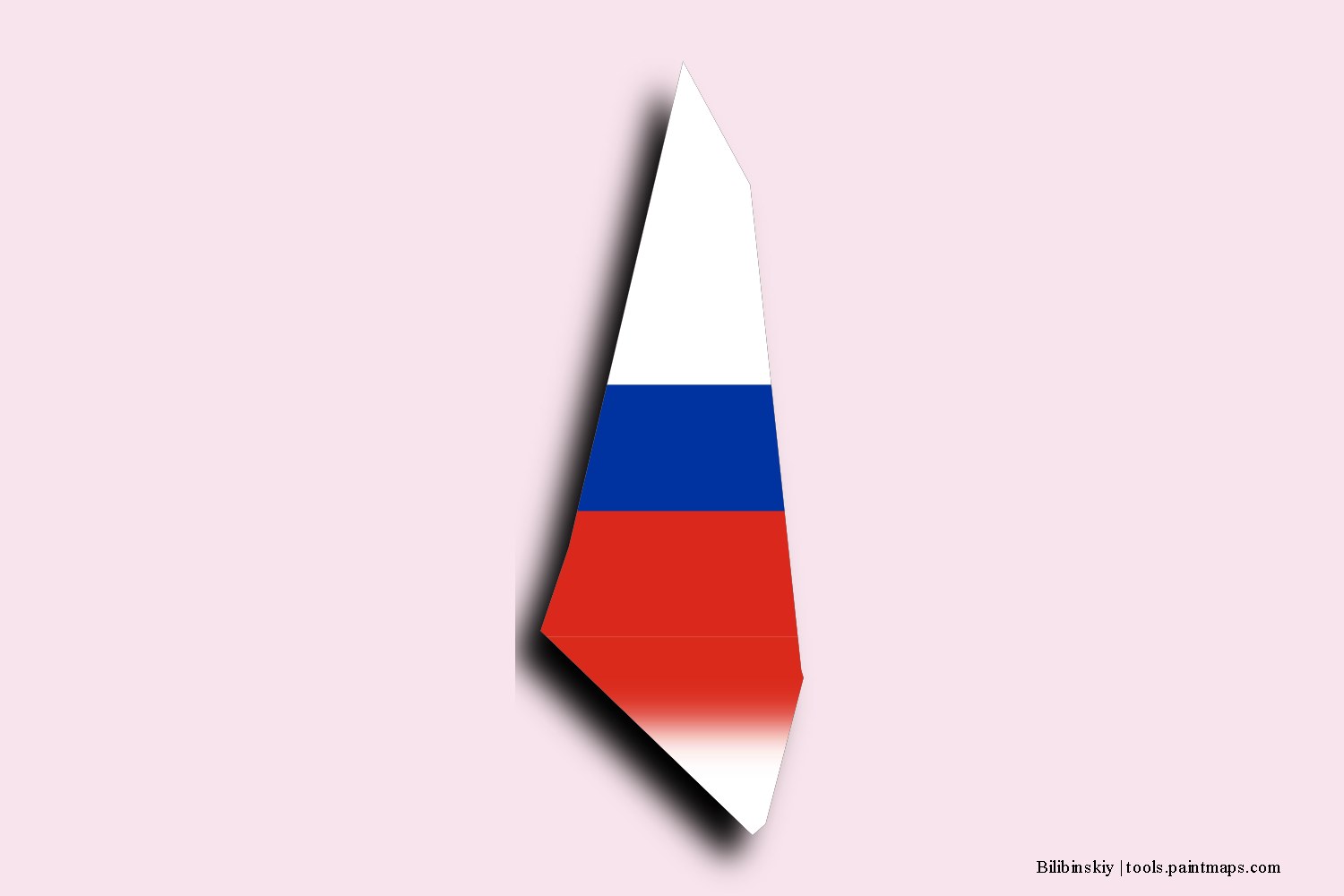 flag map of Bilibinskiy with 3D shadow effect