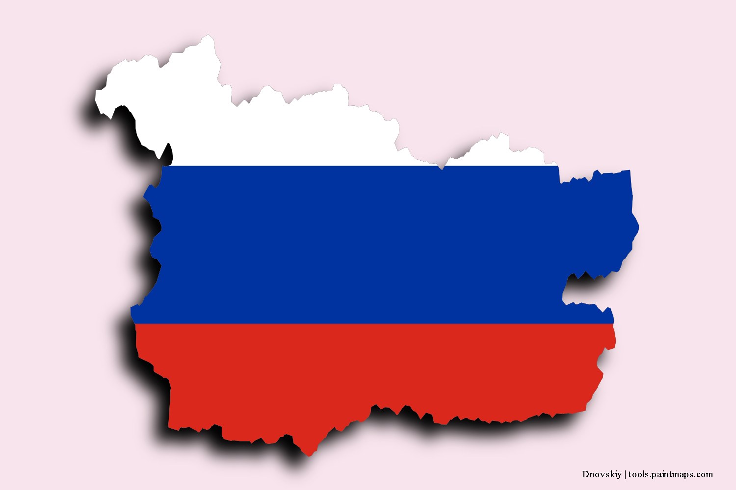 flag map of Dnovskiy with 3D shadow effect