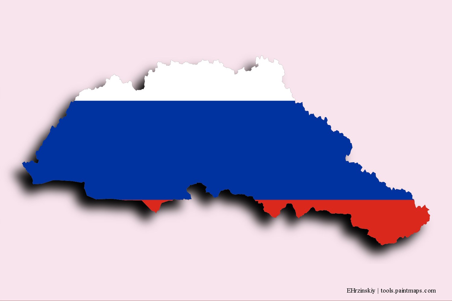 flag map of EHrzinskiy with 3D shadow effect