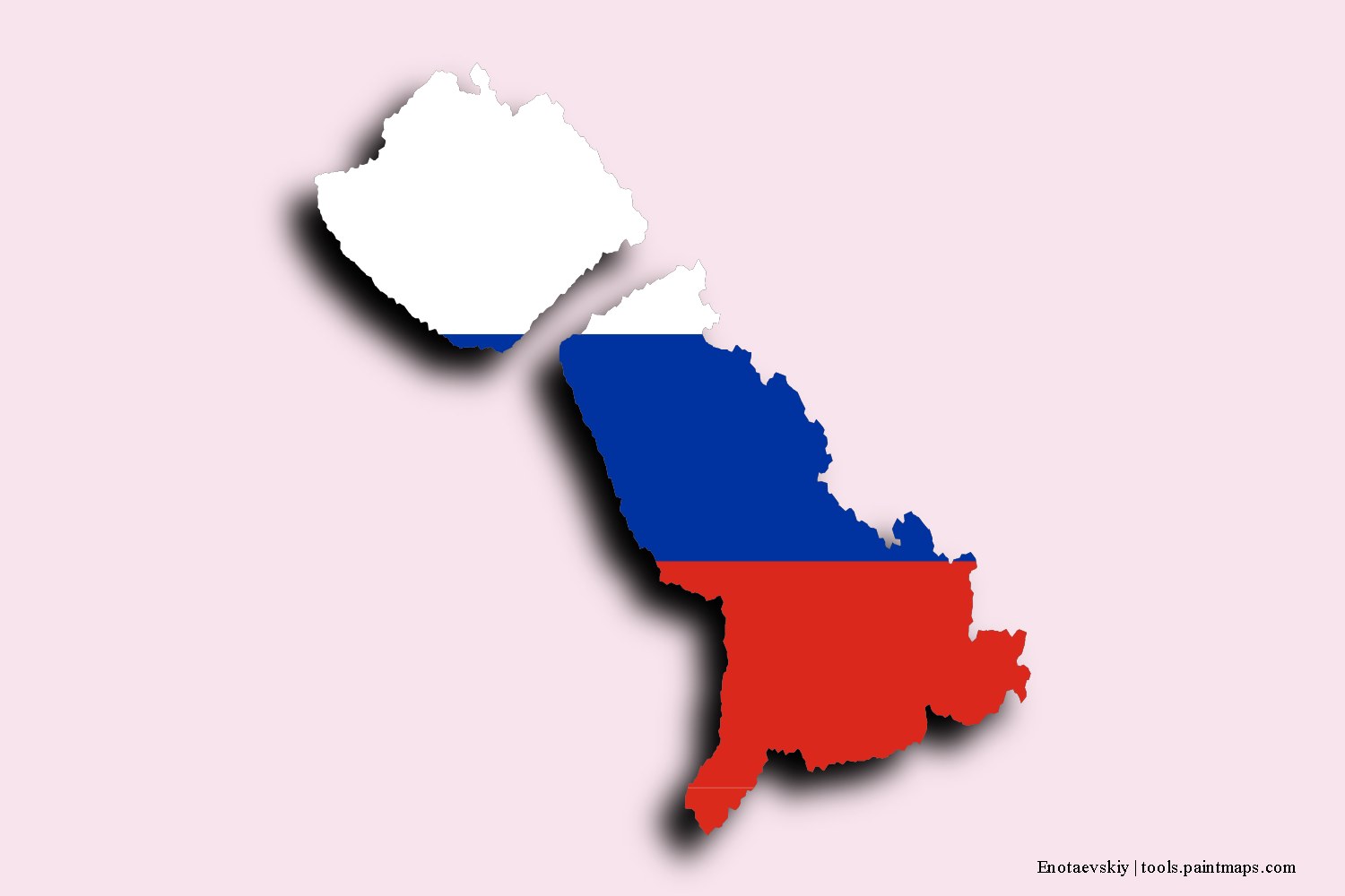 flag map of Enotaevskiy with 3D shadow effect