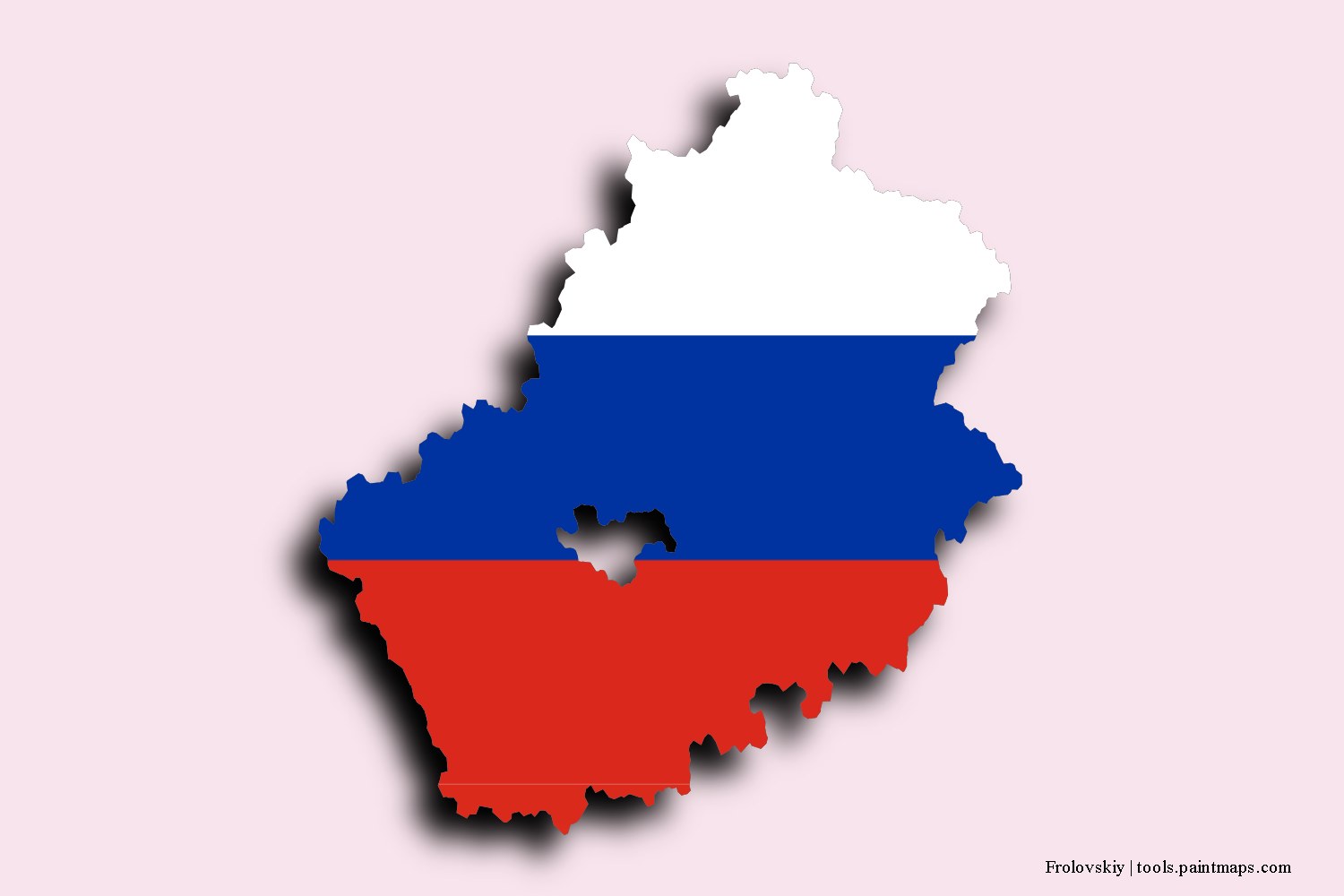 flag map of Frolovskiy with 3D shadow effect