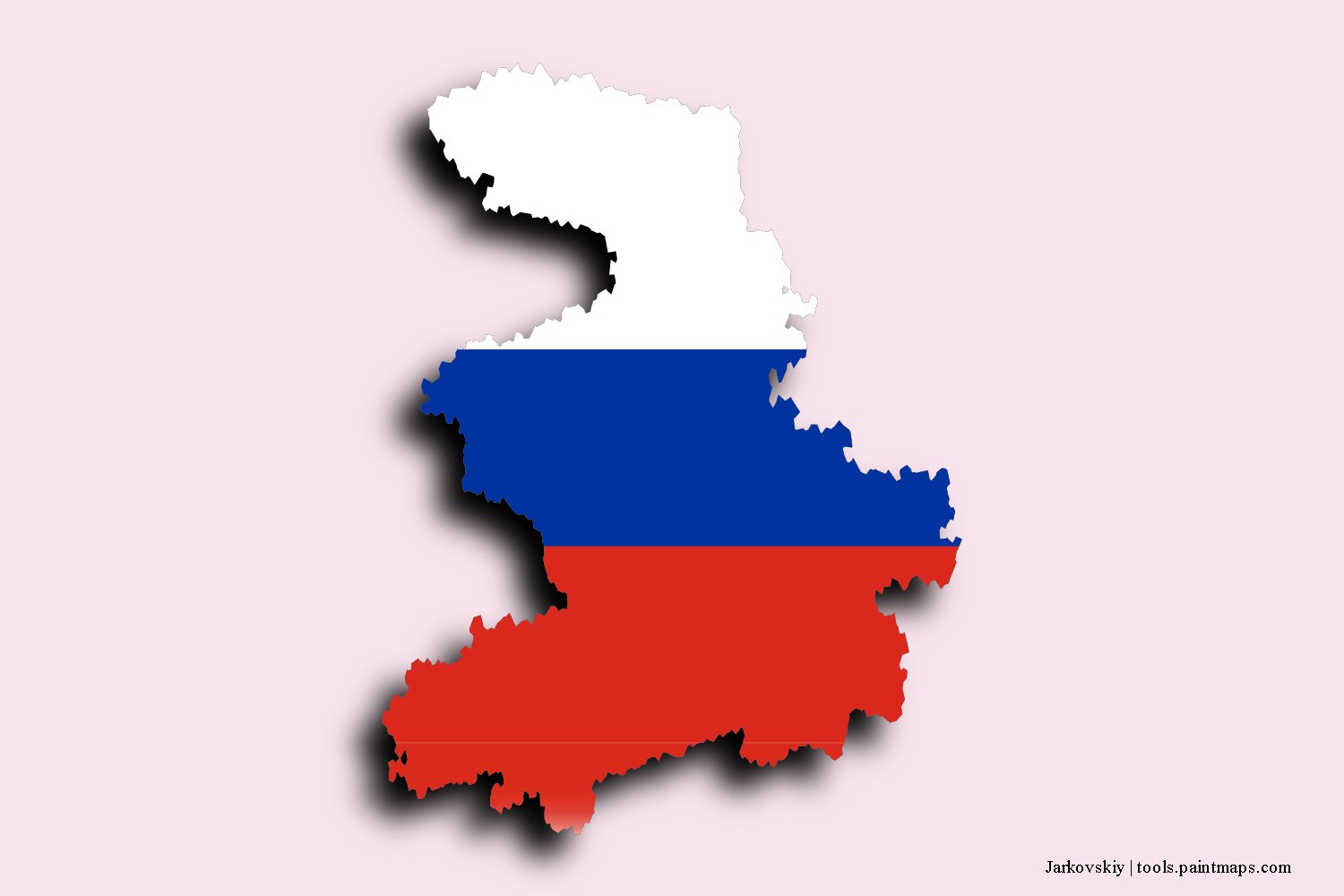 flag map of Jarkovskiy with 3D shadow effect