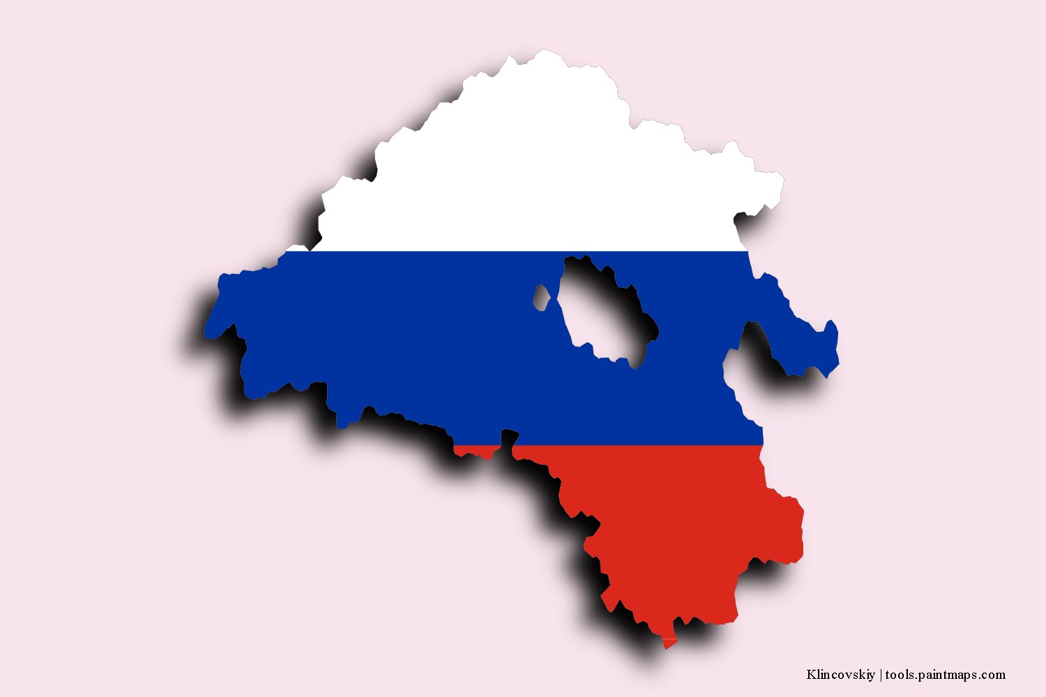 flag map of Klincovskiy with 3D shadow effect