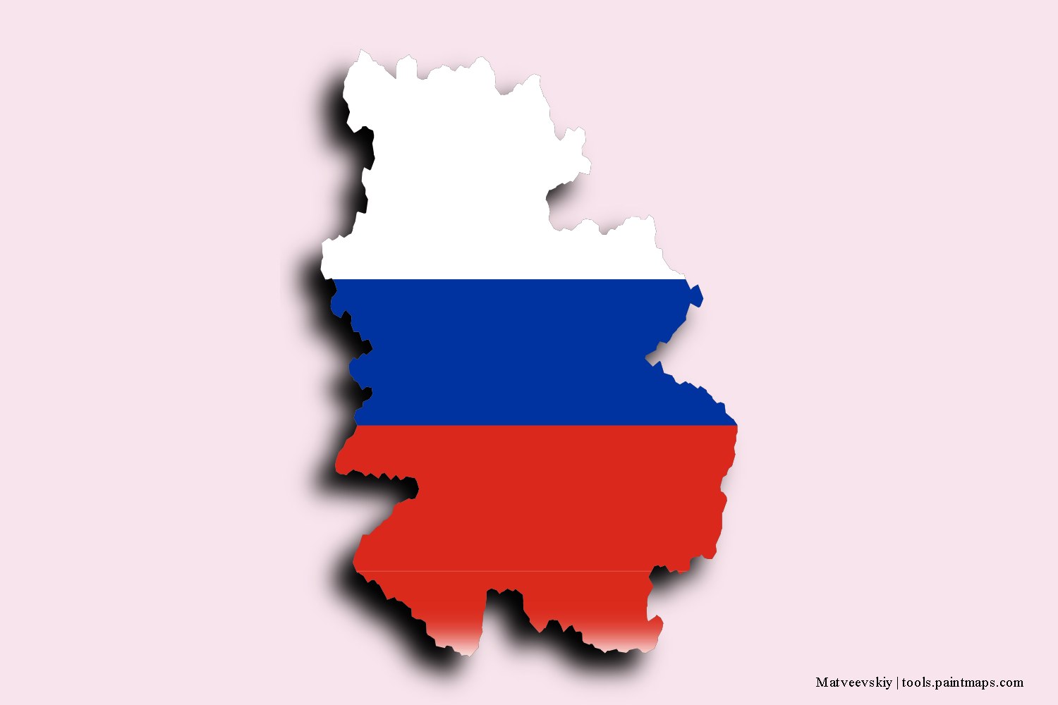 flag map of Matveevskiy with 3D shadow effect