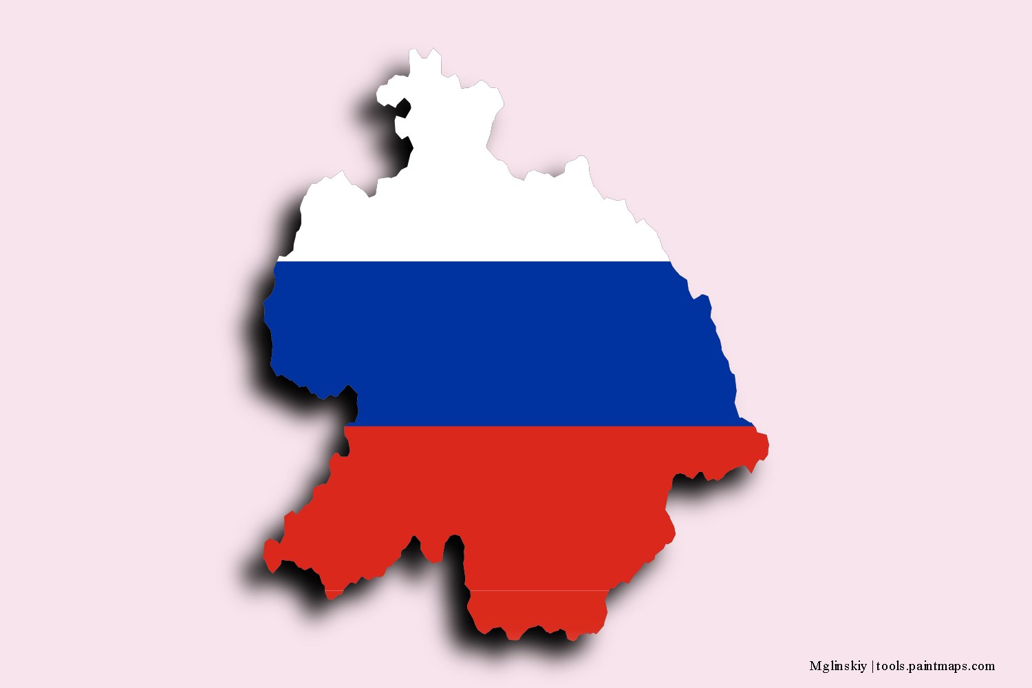 flag map of Mglinskiy with 3D shadow effect