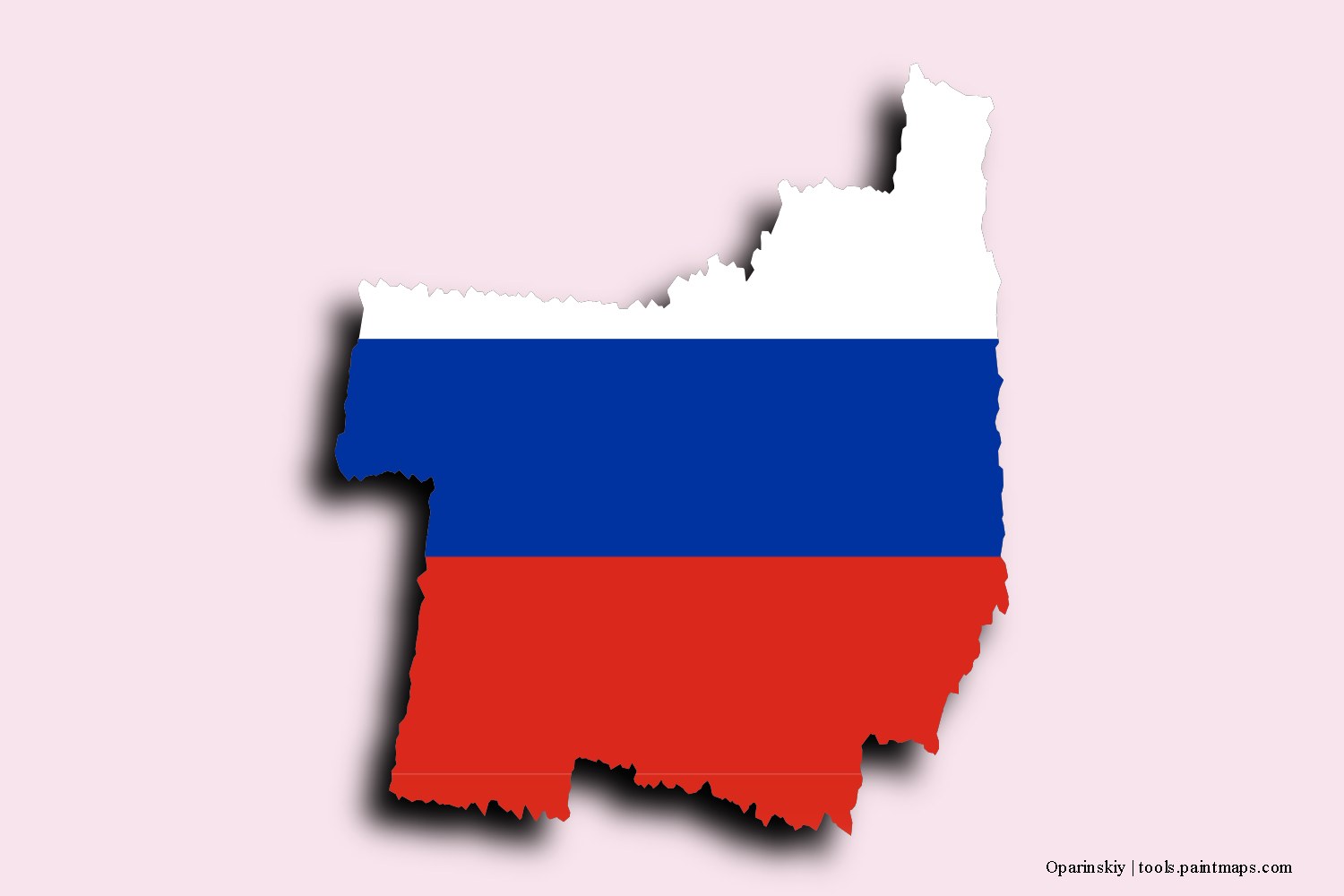 flag map of Oparinskiy with 3D shadow effect