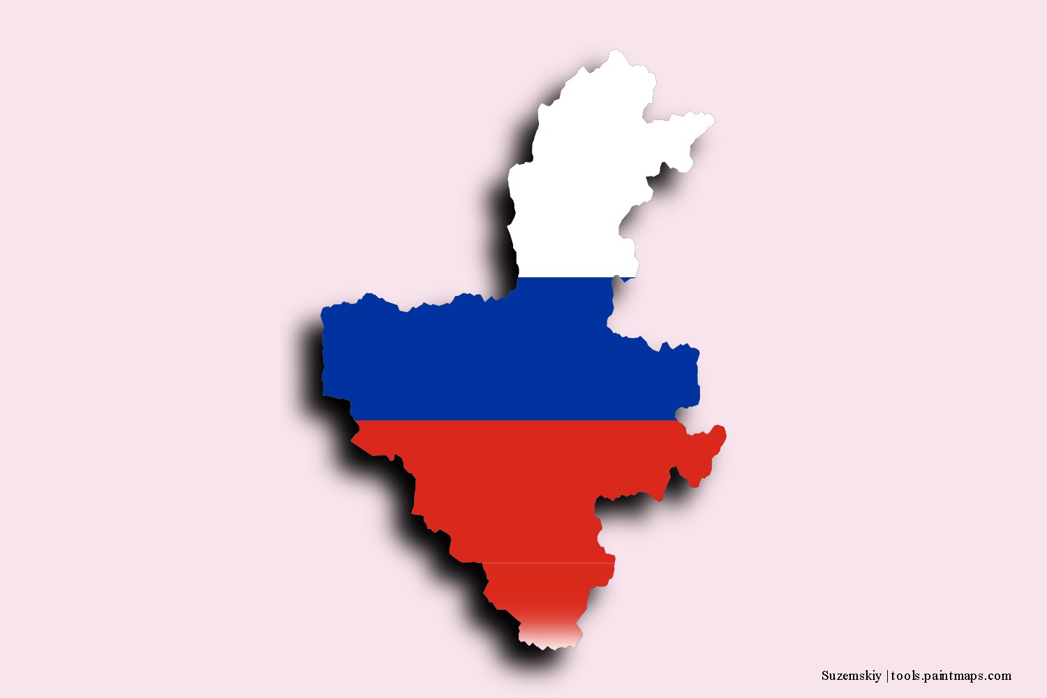 flag map of Suzemskiy with 3D shadow effect