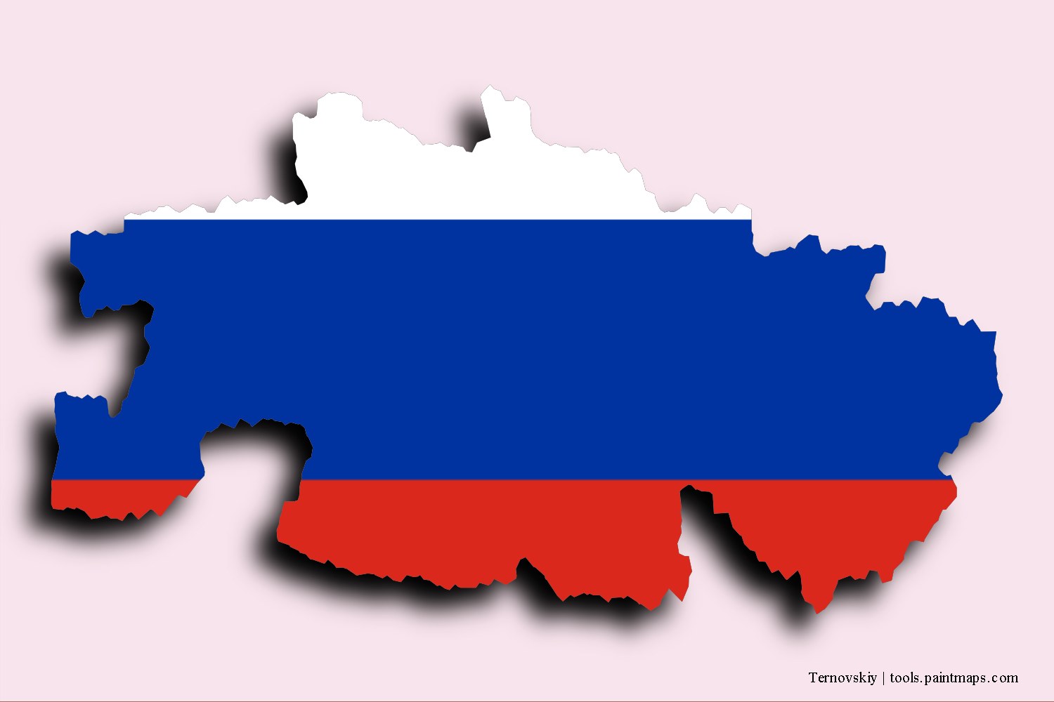 flag map of Ternovskiy with 3D shadow effect