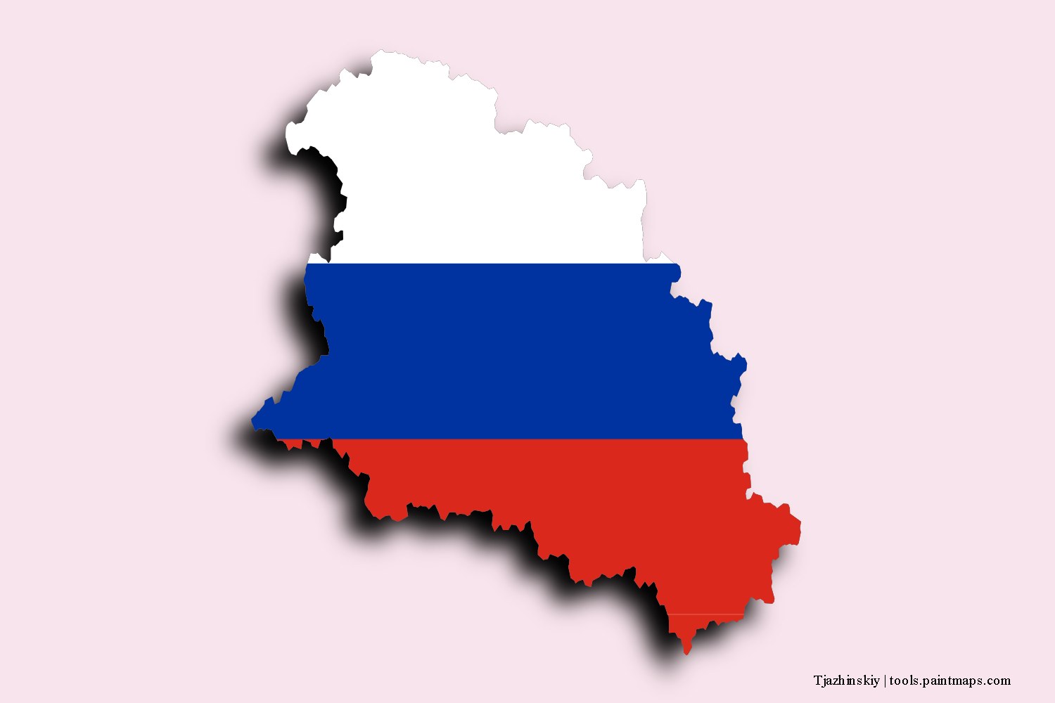 flag map of Tjazhinskiy with 3D shadow effect