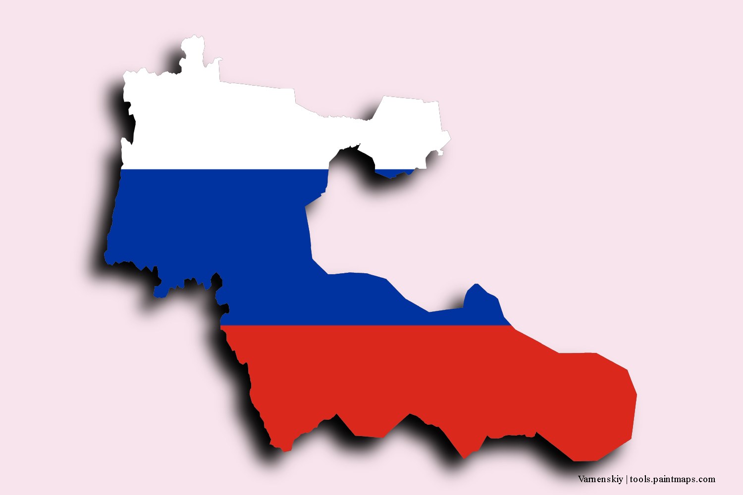 flag map of Varnenskiy with 3D shadow effect