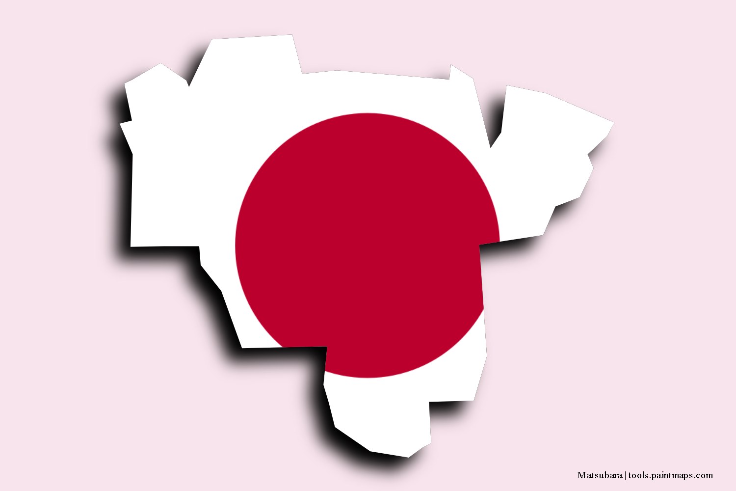 flag map of Matsubara with 3D shadow effect