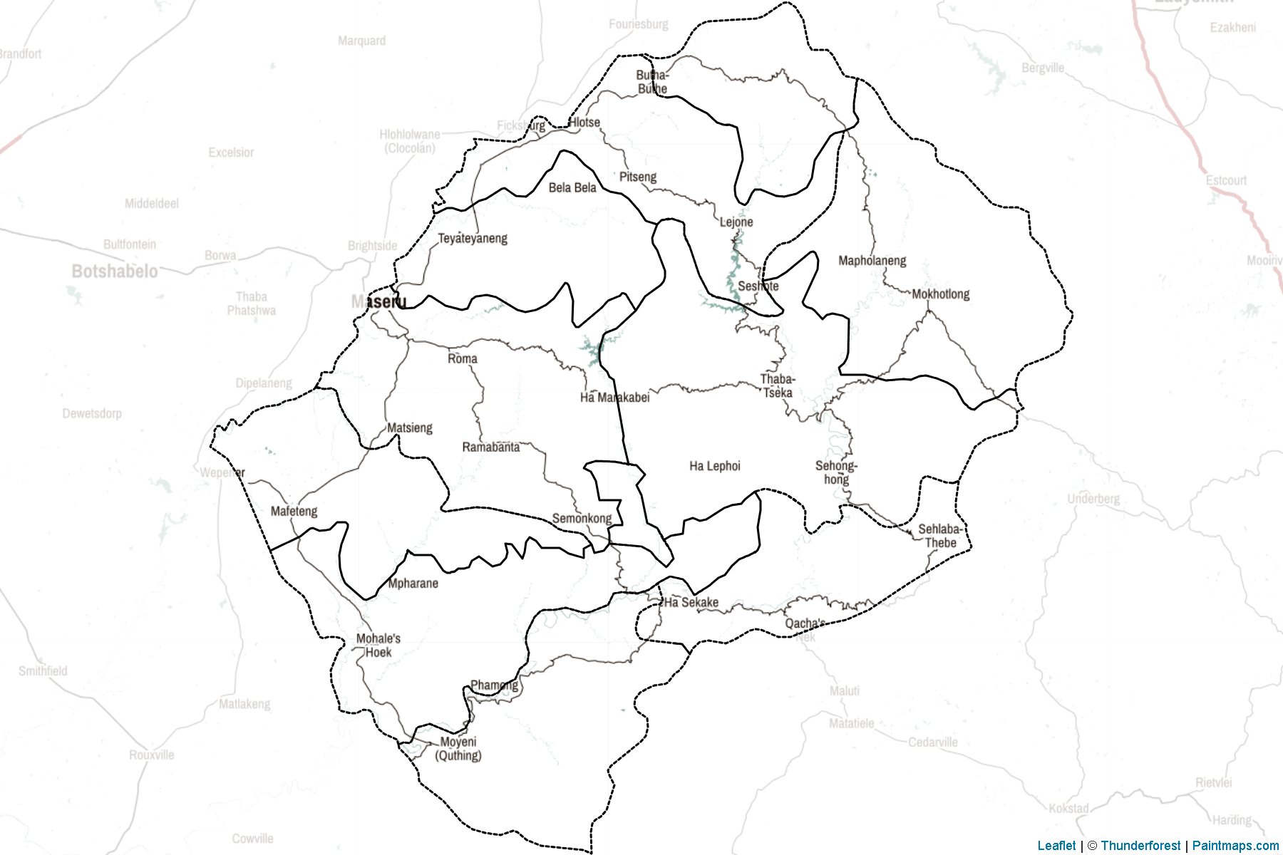 Lesotho  Map Cropping Samples-2