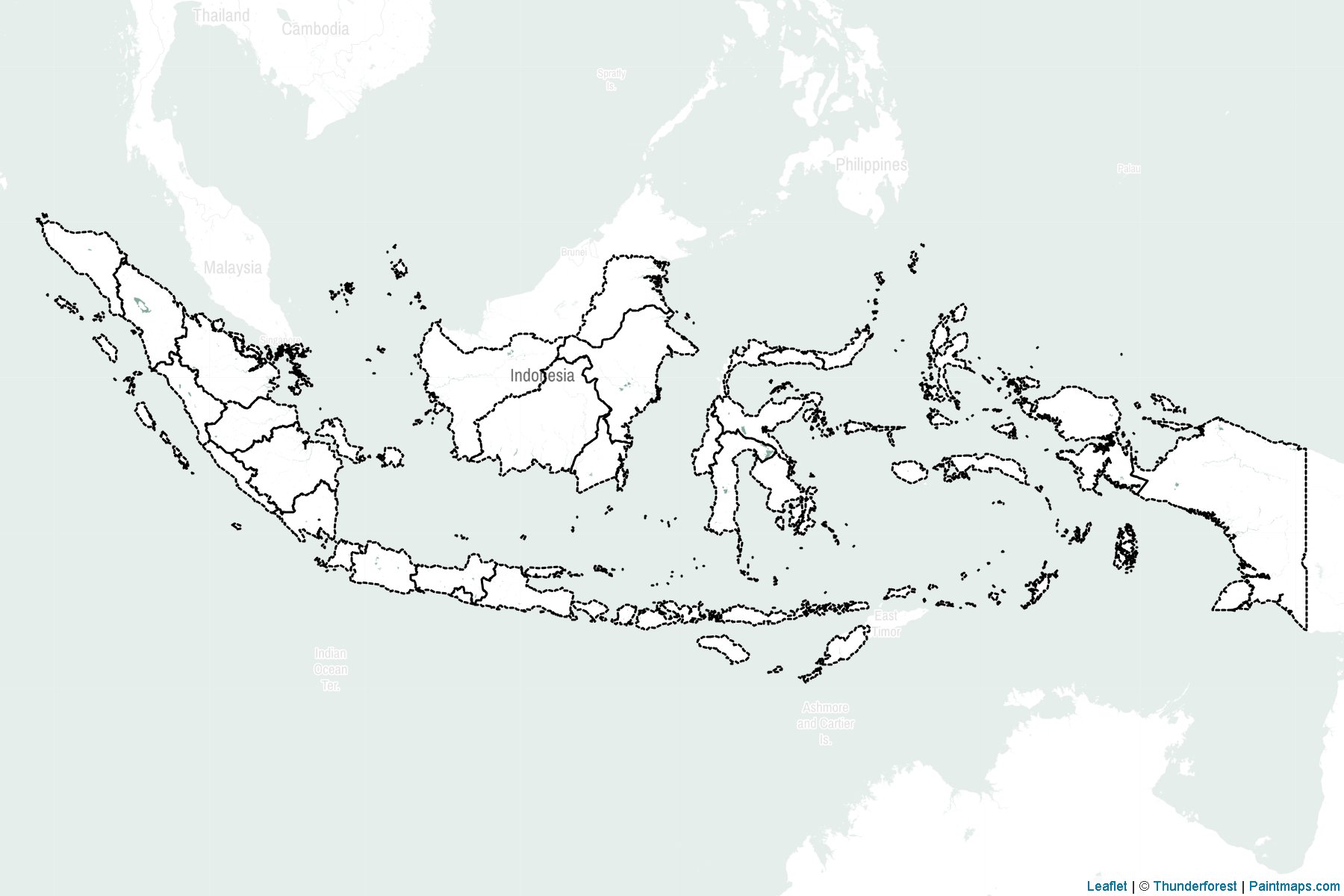 Muestras de recorte de mapas Indonesia -2