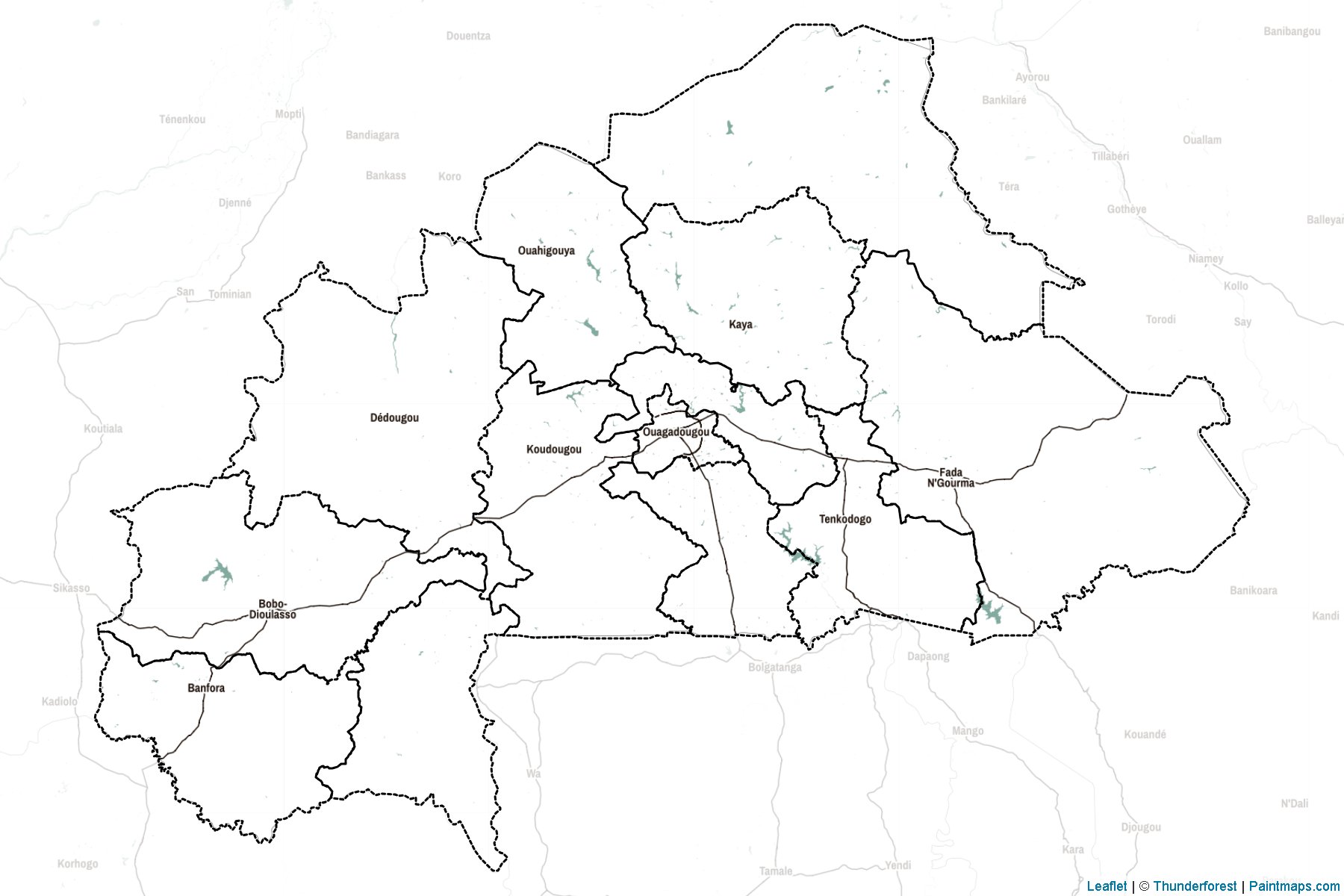 Burkina Faso  Map Cropping Samples-2