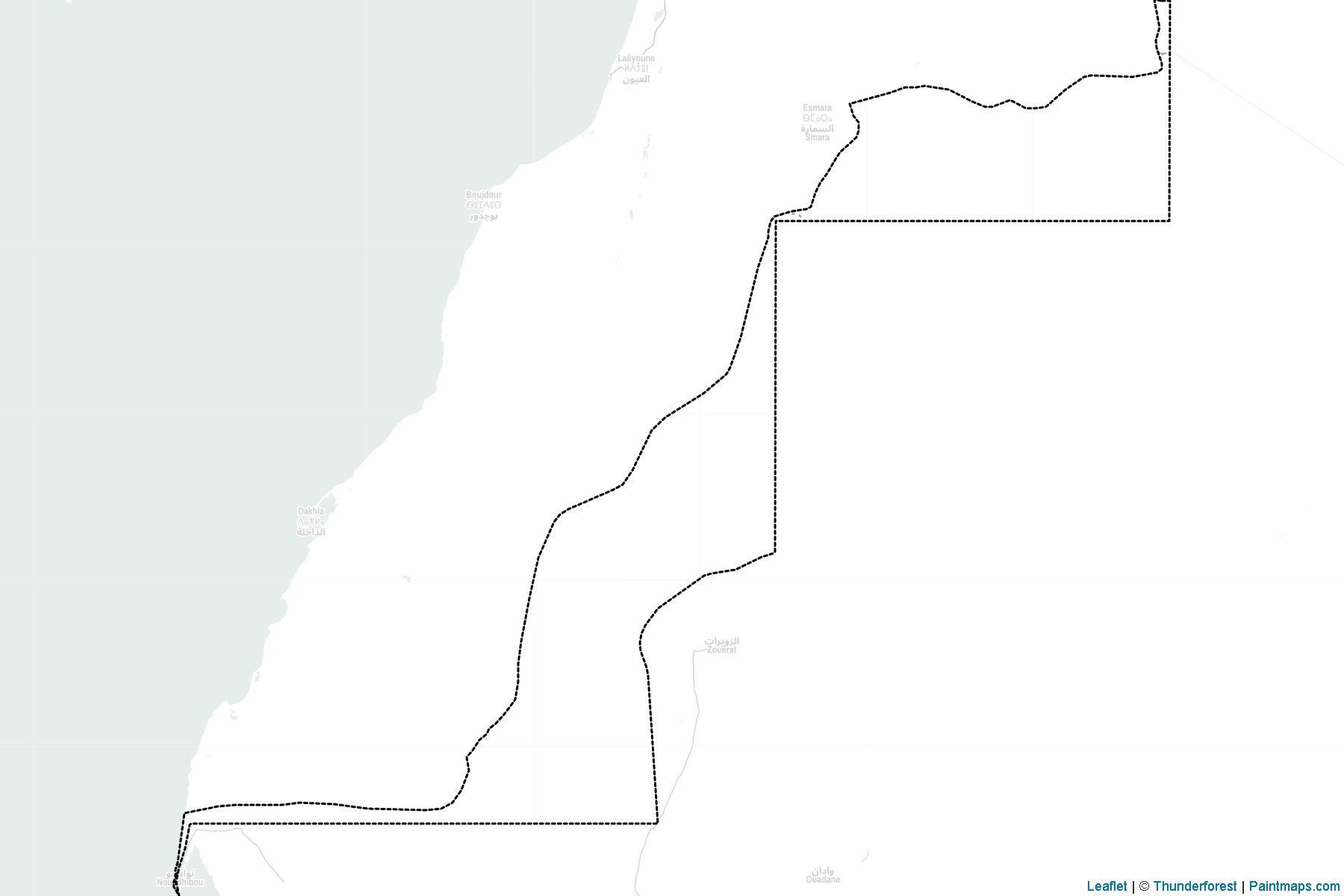 Western Sahara  Map Cropping Samples-2