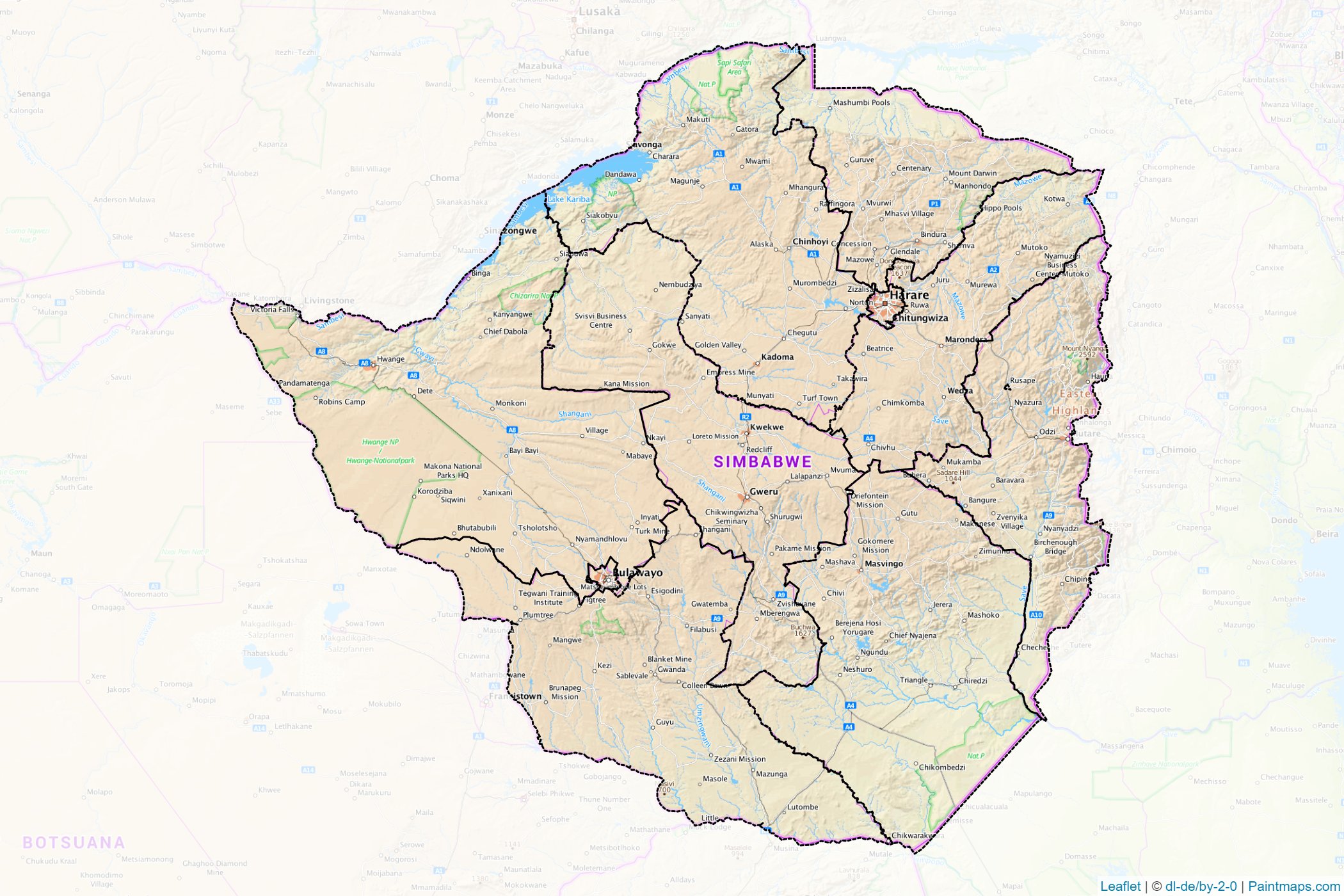 Zimbabwe  Map Cropping Samples-1